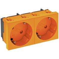 OBO Bettermann 6120105 Apparaatinzet 2-voudig stopcontact (b x h x d) 90 x 45 x 42 mm Oranje 1 stuk(s) - thumbnail