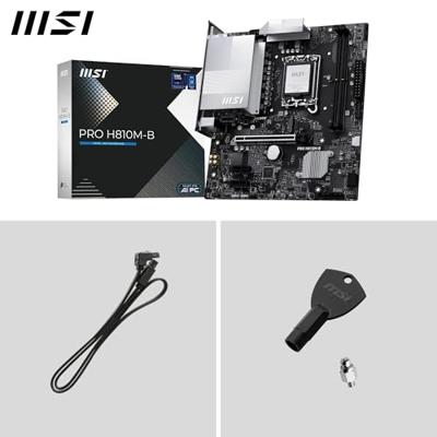 MSI 7E64-001R Moederbord Socket Intel LGA 1851 Vormfactor Micro-ATX Moederbord chipset Intel® H810