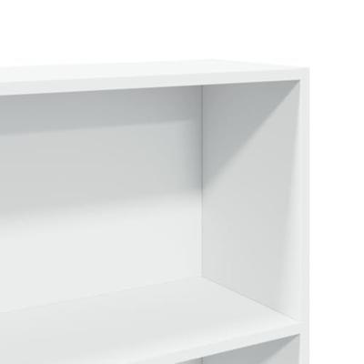Boekenkast 80x30x189 cm bewerkt hout wit