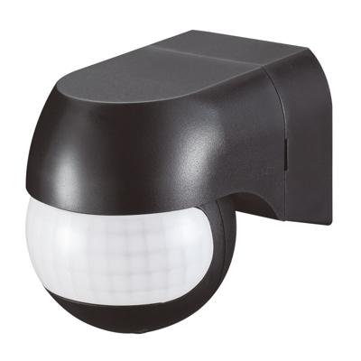 PIR bewegingssensor met schemerschakelaar - 180° - Opbouw - 12 meter bereik - Maximaal 400 Watt - IP44 waterdicht - Zwart