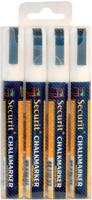 Securit krijtmarker medium wit, blister met 4 stuks - thumbnail