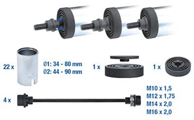 Brilliant Tools BT672450 Trek- en drukhulzen-set, met 4 spillen, 26-delig
