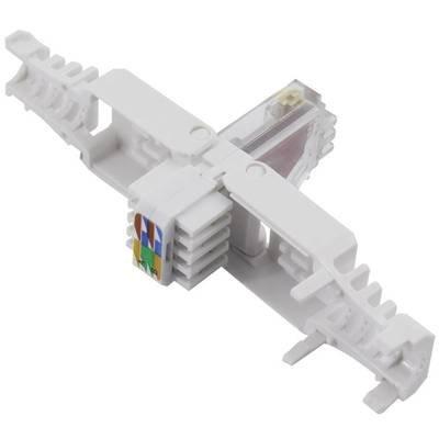 TRU COMPONENTS RJ45-stekker, cat. 6 Stekker, recht Aantal polen (sensoren) 8 Grijs 1 stuk(s)