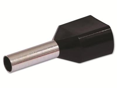 Quadrios 22C436 Dubbele adereindhulzen 1.5 mm² Deels geïsoleerd Zwart 1 set(s)