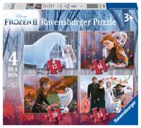 Ravensburger puzzel 4 in 1 Disney frozen liefde en vriendschap12+16+20+24 stukjes - thumbnail