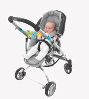 Playgro Travel Trio Musical Pram Tie hangend babyspeelgoed - thumbnail