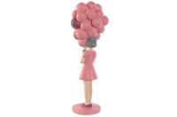 Decoratieve figuren Home ESPRIT Roze Mauve chica 11 x 11,7 x 32 cm - thumbnail