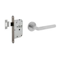 Intersteel Deurbeslag set loopslot RVS + deurklink Jura geborsteld RVS - thumbnail