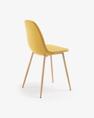 Kave Home Eetkamerstoel 'Yaren', kleur mosterdgeel Kave Home Eetkamerstoel 'Yaren', kleur mosterdgeel