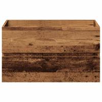 Badkamermeubelset bewerkt hout oud houtkleurig - thumbnail