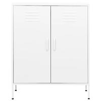 Opbergkast 80x35x101,5 cm staal wit - thumbnail