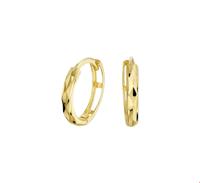 TFT Klapcreolen Gediamanteerd Geelgoud Gediamanteerd - thumbnail