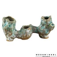 Corall green ceramic pot multiple inputs low m - thumbnail