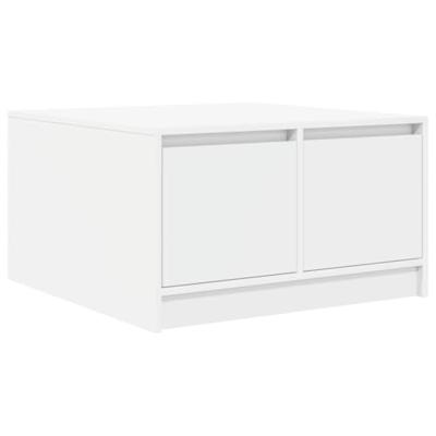 Salontafel met lades 70,5x70x40 cm wit