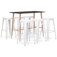 7-delige Barset zwart en wit - thumbnail