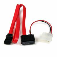 StarTech.com SATA Slimline kabel met Molex stekker - S-ATA all-in-one aansluitkabel - 1 x Slimline SATA 1 x LP4 1 x SATA - 50 cm - thumbnail
