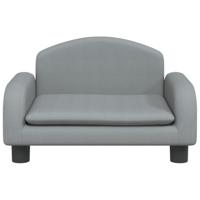 Kinderbank 50x40x30 cm stof lichtgrijs - thumbnail