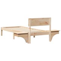 Bedframe met nachttafels Bruin 75 x 190 cm Massief grenenhout - thumbnail