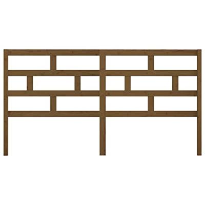 Hoofdbord 186x4x100 cm massief grenenhout honingbruin Hoofdbord 186x4x100 cm massief grenenhout honingbruin