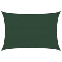 VidaXL Zonnezeil 160 g/m² 3,5x4,5 m hdpe donkergroen - thumbnail