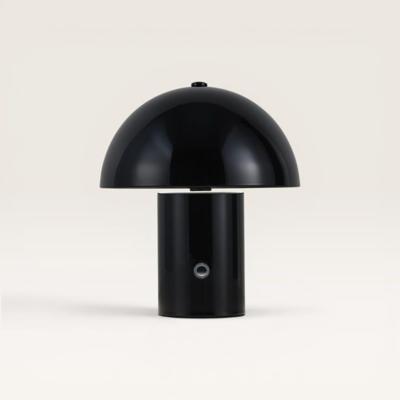 LED Tafellamp Civaro nero - Zwarte, oplaadbare paddenstoel lamp voor binnen, met geïntegreerde dimmer