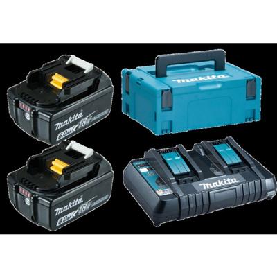Makita Accu Starterset 18V DC18RD 2xBL1860B - 198077-8 Makita Accu Starterset 18V DC18RD 2xBL1860B - 198077-8