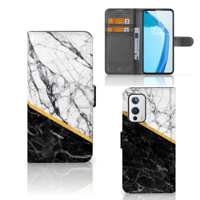 OnePlus 9 | Bookcase | Marmer Wit Zwart - Origineel Cadeau Man - thumbnail