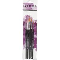 Creativ Company Gold line penselen rond, 5st. - thumbnail