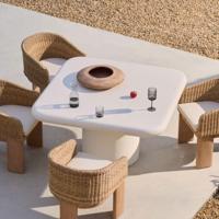 Kave Home Vierkante Eettafel 'Addaia' Cement, 135 x 135cm - thumbnail