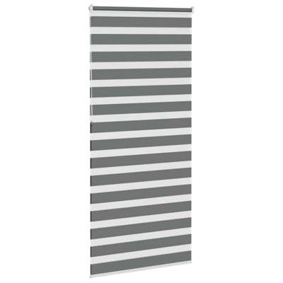 VidaXL Zebra rolgordijn 110x230 cm stofbreedte 105,9 cm donkergrijs VidaXL Zebra rolgordijn 110x230 cm stofbreedte 105,9 cm donkergrijs