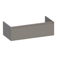 Brauer Hope - Onderkast - 100 cm - met 1 Softclose Lade Greeploos en 1 Sifon Uitsparing - Mat Taupe - thumbnail