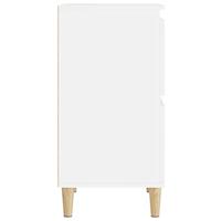 Dressoir 60x35x70 cm bewerkt hout wit - thumbnail