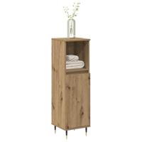 Schoenenkast 59x35x100,5 cm bewerkt hout artisanaal eikenkleur - thumbnail