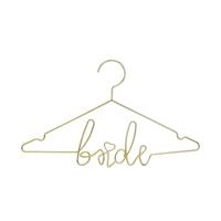 Miss Lovely Kleerhanger Bride van metaal in goud/bruiloftsaccessoires bruid bruiloftsdecoratie decoratie bruidsjurk accessoires huwelijksceremonie vrijgezellenfeest - thumbnail
