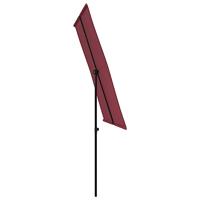 Parasol met aluminium paal 2x1,5 m bordeauxrood - thumbnail
