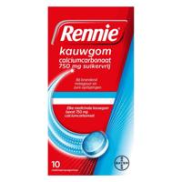 Rennie Kauwgom Calciumcarbonaat 750mg Suikervrij - thumbnail