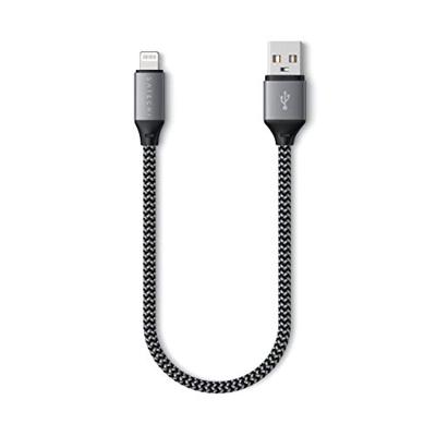 Satechi ST-TAL10M USB-kabel USB 2.0 USB-A stekker, Apple Lightning stekker 0.25 m Grijs, Zwart Satechi ST-TAL10M USB-kabel USB 2.0 USB-A stekker, Apple Lightning stekker 0.25 m Grijs, Zwart