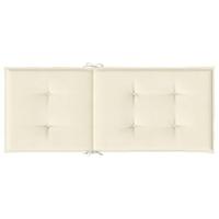 VidaXL Tuinstoelkussens 6 st hoge rug 120x50x3 cm stof crèmekleurig - thumbnail