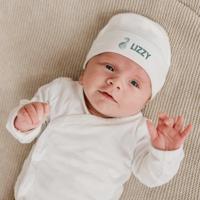 Babymuts bedrukken - Wit - thumbnail
