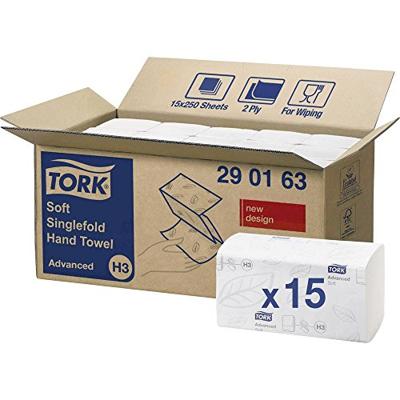 Tork Singlefold handdoekrol Advanced (250 vel) - 2-laags - wit - 290163