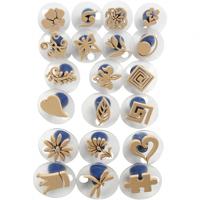Creativ Company Foam stempels met handvat, afm 3-6 cm, 20 stuk/ 1 doos - thumbnail