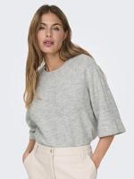 Only Onlsimoni 3/4 Pullover Knt Noos Trui Light Grey Melange - thumbnail