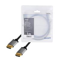 LogiLink HDMI AV Aansluitkabel [1x HDMI-stekker - 1x HDMI-stekker] 1 m Zwart-grijs - thumbnail