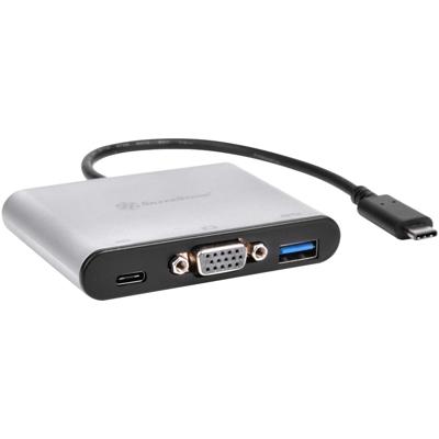 SilverStone SST-EP06C - Adapter USB 3.1 Type C naar VGA/USB Type C/USB Type A