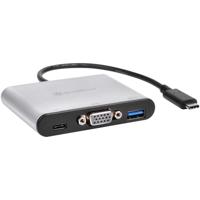 SilverStone SST-EP06C - Adapter USB 3.1 Type C naar VGA/USB Type C/USB Type A - thumbnail