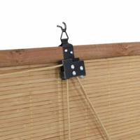 VidaXL Rolgordijn met gordijnen bruin 150 x 160 cm bamboe - thumbnail