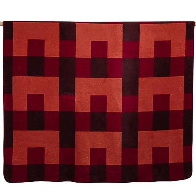 David Fussenegger David Fussenegger SAVONA Woondeken "Karo clean" weinrot 200 x150 cm