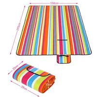Picknickdeken met handvat - warmte-isolerend & waterdicht meer kleurig 150x195 cm - thumbnail