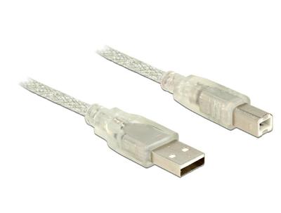 Delock 83894 Kabel USB 2.0 Type-A male > USB 2.0 Type-B male 2 m transparant
