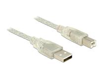 Delock 83894 Kabel USB 2.0 Type-A male > USB 2.0 Type-B male 2 m transparant - thumbnail